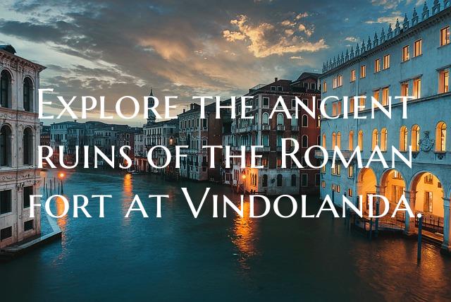 Explore the ancient ruins of the Roman fort at Vin...